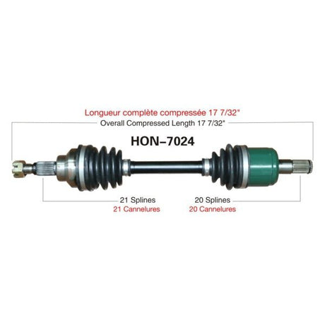 TRAKMOTIVE COMPLETE AXLE (HON - 7024) - Driven Powersports Inc.844084078285HON - 7024