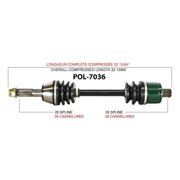 Trakmotive Complete Axle - DRIVEN Canada's Powersports 844084078995POL-7036