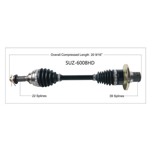 TRAKMOTIVE COMPLETE HD AXLE (SUZ - 6008HD) - Driven Powersports Inc.844084045881SUZ - 6008HD