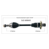 TRAKMOTIVE COMPLETE HD AXLE (SUZ - 6008HD) - Driven Powersports Inc.844084045881SUZ - 6008HD