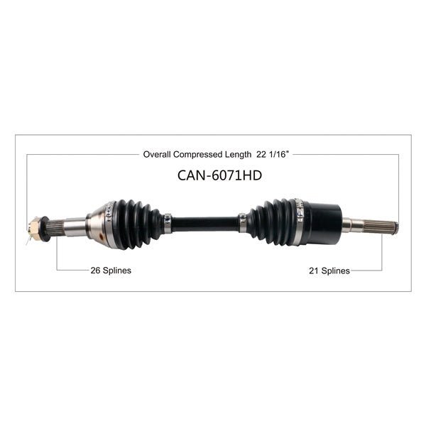 TRAKMOTIVE COMPLETE HD AXLE (CAN - 6071HD) - Driven Powersports Inc.844084045782CAN - 6071HD