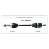 TRAKMOTIVE AXLE COMPL HD SUZ (SUZ - 6009HD) - Driven Powersports Inc.844084045898SUZ - 6009HD