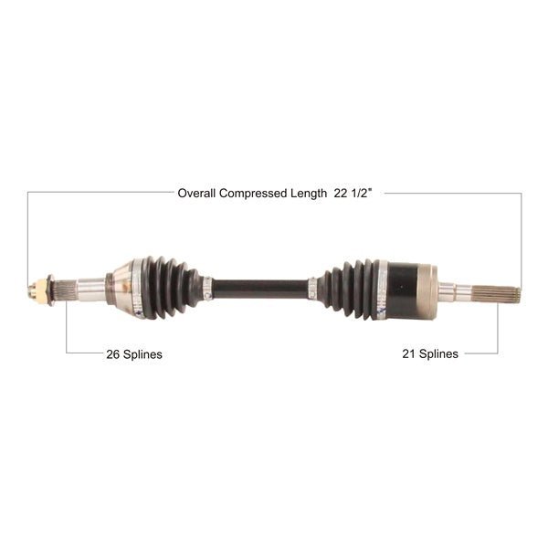 TRAKMOTIVE COMPLETE HD AXLE (CAN - 6075HD) - Driven Powersports Inc.844084090096CAN - 6075HD
