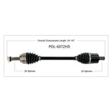 TRAKMOTIVE COMPLETE HD AXLE (POL - 6072HD) - Driven Powersports Inc.844084045843POL - 6072HD
