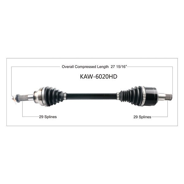 TRAKMOTIVE COMPLETE HD AXLE (KAW - 6020HD) - Driven Powersports Inc.844084027160KAW - 6020HD