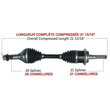 TRAKMOTIVE COMPLETE HD AXLE (CAN - 6023HD) - Driven Powersports Inc.844084085245CAN - 6023HD