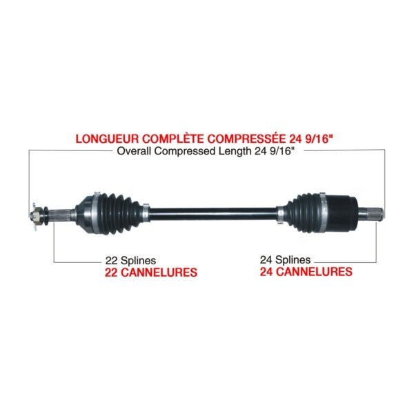 TRAKMOTIVE COMPLETE HD AXLE (KAW - 6006HD) - Driven Powersports Inc.844084078728KAW - 6006HD