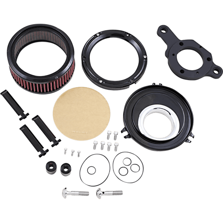 TRASK AIR CLEANER ASULT M8 Black Front - Driven Powersports