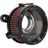 TRASK AIR CLEANER ASULT TBW Black Front - Driven Powersports
