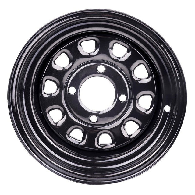 Traxion Black Steel Wheel 12XL7 4/110 4+3 - DRIVEN Canada's Powersports 533121012HDX10