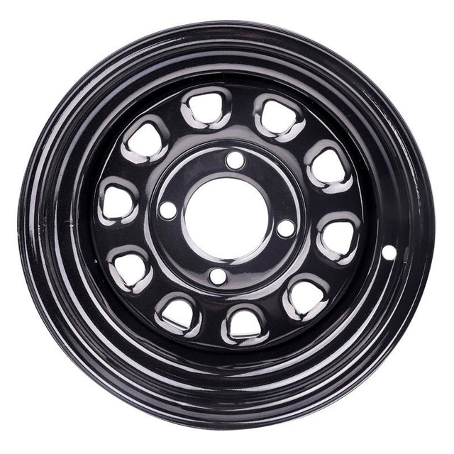 TRAXION BLACK STEEL WHEEL 12XL7 4/156 4+3 (12HDX56) - Driven Powersports Inc.533125612HDX56