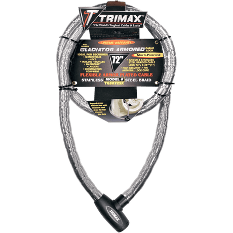 TRIMAX 72 INCH S/S BRAIDED LOCKING CABLE - Driven Powersports Inc.797824100343TG3072SX