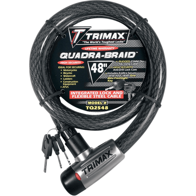Trimax Cable Lock, 3 Keys - DRIVEN Canada's Powersports 7-97824-10139-5TQ2548