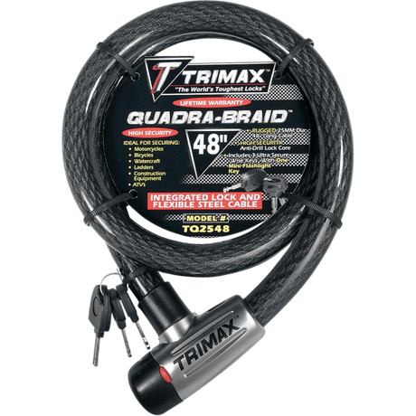 Trimax Cable Lock, 3 Keys - DRIVEN Canada's Powersports 7-97824-10139-5TQ2548