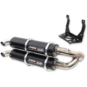 TRINITY RACING MAVERICK X3 DUAL SLIP - ON 17 - Driven Powersports Inc.TR - 4160S - BK