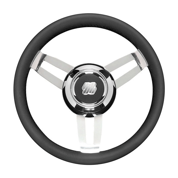 UFLEX GRIP LEATHER W/CHROME HUB 13.8" - DRIVEN Canada's Powersports 702755038375MOROSINI L/CH/B