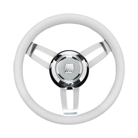 UFLEX GRIP LEATHER W/CHROME HUB 13.8" - DRIVEN Canada's Powersports 702755038399MOROSINI L/CH/W