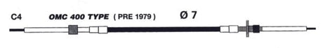 UFLEX JOHNSON/EVINRUDE CONTROL CABLES C4 (C4X14) - DRIVEN Canada's Powersports 702755011804C4X14