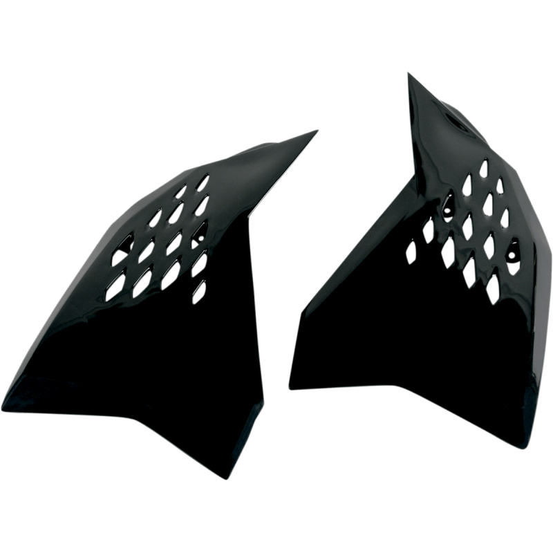 UFO SX/SXF 07-08 EXC 08 RAD COVERS Black Front - Driven Powersports