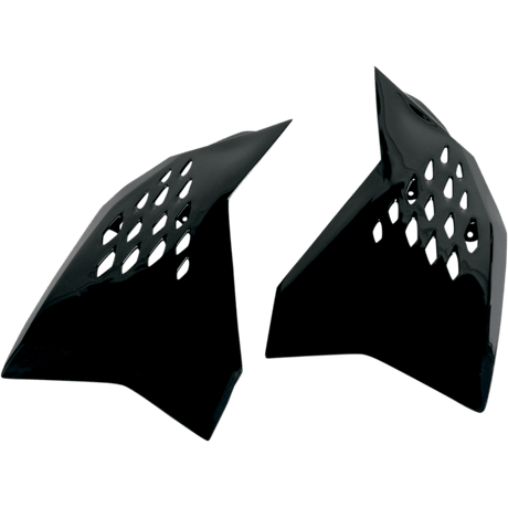 UFO SX/SXF 07-08 EXC 08 RAD COVERS Black Front - Driven Powersports
