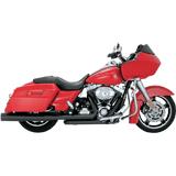 VANCE AND HINES 4 1/2" HI - OUTPUT SLIP - ON EXHAUST BLACK MUFFLERS / CHROME END CAPS - 46759 - Driven Powersports Inc.46759