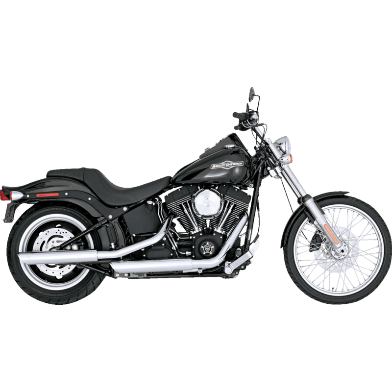 VANCE & HINES MUFFLERS 3" TWIN SLASH CHROME SOFTAIL (16834) - DRIVEN Canada's Powersports 16834