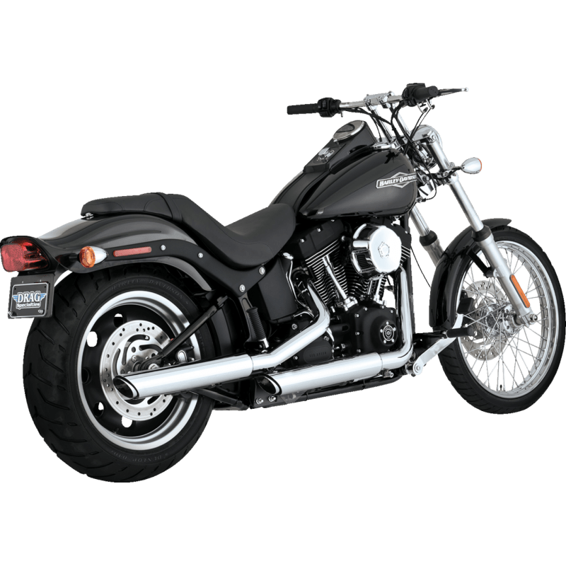VANCE & HINES MUFFLERS 3" TWIN SLASH CHROME SOFTAIL (16834) - DRIVEN Canada's Powersports 16834