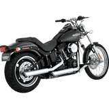 VANCE & HINES MUFFLERS 3" TWIN SLASH CHROME SOFTAIL (16834) - DRIVEN Canada's Powersports 16834