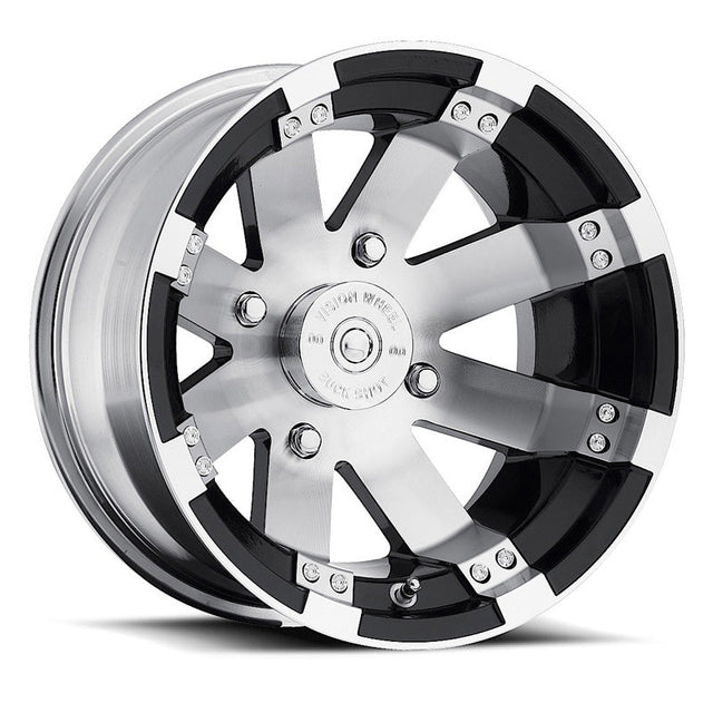 VISION WHEELS BUCK SHOT WHEEL BLACK/ALUMINIUM 12XL7 4+3 4/156 (158 - 127156BW4) - DRIVEN Canada's Powersports 158 - 127156BW4