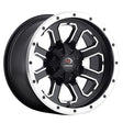 VISION WHEELS COMMANDER WHEEL BLACK/ALUMINIUM 12XL7 (4+3) 4/115 (548 - 127115MBMF4) - DRIVEN Canada's Powersports 886821154128548 - 127115MBMF4