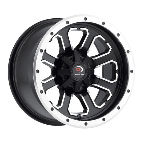 VISION WHEELS COMMANDER WHEEL BLACK/ALUMINIUM 14X7 (4+3) 4/110 (548 - 147110MBMF4) - DRIVEN Canada's Powersports 886821154203548 - 147110MBMF4
