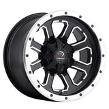 VISION WHEELS COMMANDER WHEEL BLACK/ALUMINIUM 14X7 (4+3) 4/110 (548 - 147110MBMF4) - DRIVEN Canada's Powersports 886821154203548 - 147110MBMF4