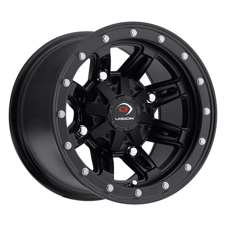 VISION WHEELS FIVE - FIFTY WHEEL MATTE BLACK 14X7 (4+3) 4/156 - DRIVEN Canada's Powersports 886821134731550 - 147156MB4