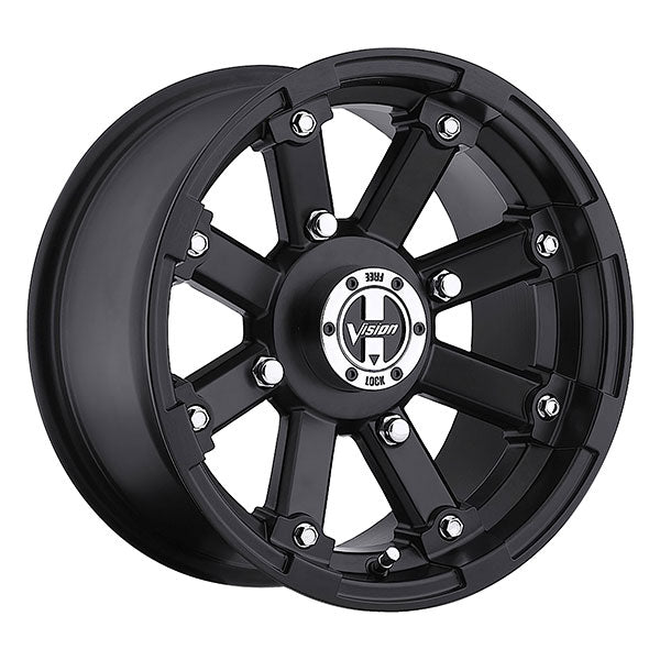 VISION WHEELS LOCK OUT WHEEL MATTE BLACK 12XL7 (4+3) 4/156 (393 - 127156MB4) - DRIVEN Canada's Powersports 886821002634393 - 127156MB4