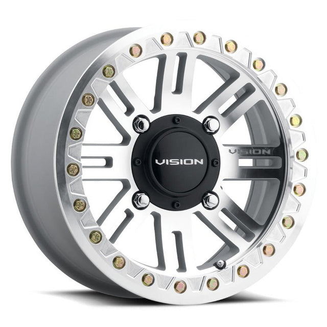 VISION WHEELS MANX 2 WHEEL ALUMINIUM 15X7 (4.4+2.6) 4/110 (356BL157110ACMFMR44) - DRIVEN Canada's Powersports 886821212743356BL157110ACMFMR44