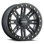 VISION WHEELS MANX 2 WHEEL SATIN BLACK 14X7 (4.4+2.6) 4/156 - DRIVEN Canada's Powersports 886821212637356BLA147156SBBR44