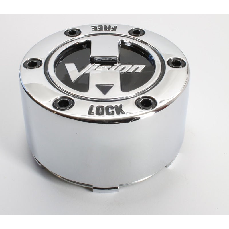 VISION WHEELS REMPLACEMENT CENTER CAP FOR LOCK OUT WHEEL 4/110 & 4/115 BLACK CHROME (C393Z) - DRIVEN Canada's Powersports 886821093168C393Z