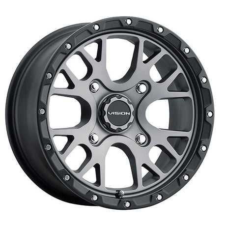 VISION WHEELS ROCKER WHEEL GREY 14X7 (4.4+2.6) 4/136 (545 - 147136SGBL44) - DRIVEN Canada's Powersports 886821217632545 - 147136SGBL44