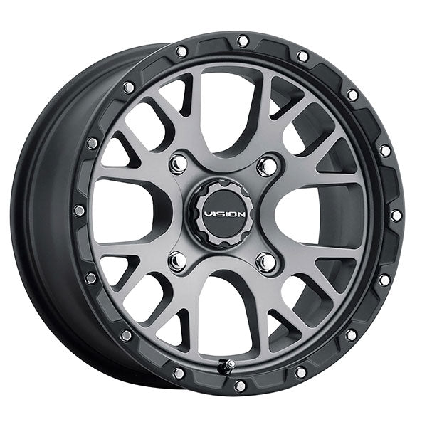 VISION WHEELS ROCKER WHEEL GREY 14X7 (4.4+2.6) 4/136 (545 - 147136SGBL44) - DRIVEN Canada's Powersports 886821217632545 - 147136SGBL44