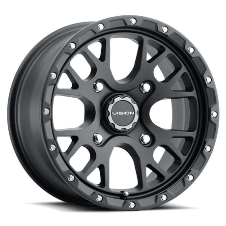 VISION WHEELS ROCKER WHEEL SATIN BLACK 14X7 (4.4+2.6) 4/110 (545 - 147110SB44) - DRIVEN Canada's Powersports 886821217526545 - 147110SB44