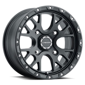 VISION WHEELS ROCKER WHEEL SATIN BLACK 14X7 (4.4+2.6) 4/156 (545 - 147156SB44) - DRIVEN Canada's Powersports 886821217519545 - 147156SB44