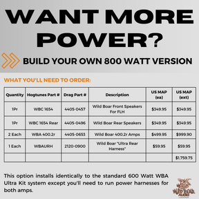 WILD BOAR AUDIO 14 - 19 TRIKE/ULTRA FRT/RR SPEAKER KIT (WBA ULTRA KIT) - DRIVEN Canada's Powersports 4405 - 0499WBA ULTRA KIT