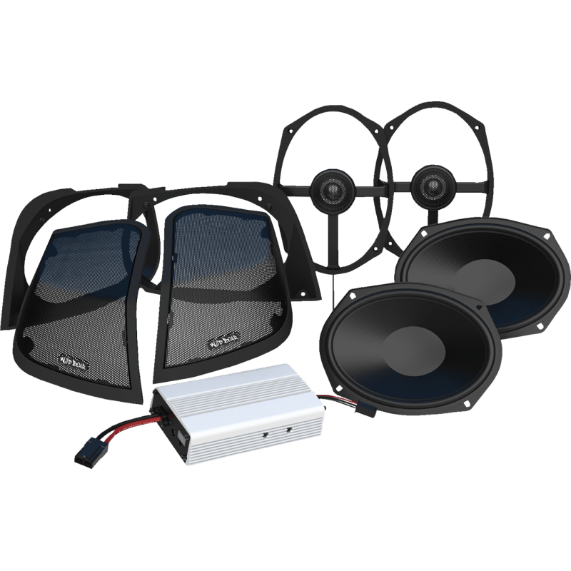 WILD BOAR AUDIO WBA 400 WATT AMP 6" X 9" CUT IN LID KIT 14 - 23 14 - 23 TOURING (WBA RETRO LID KIT) - DRIVEN Canada's Powersports WBA RETRO LID KIT