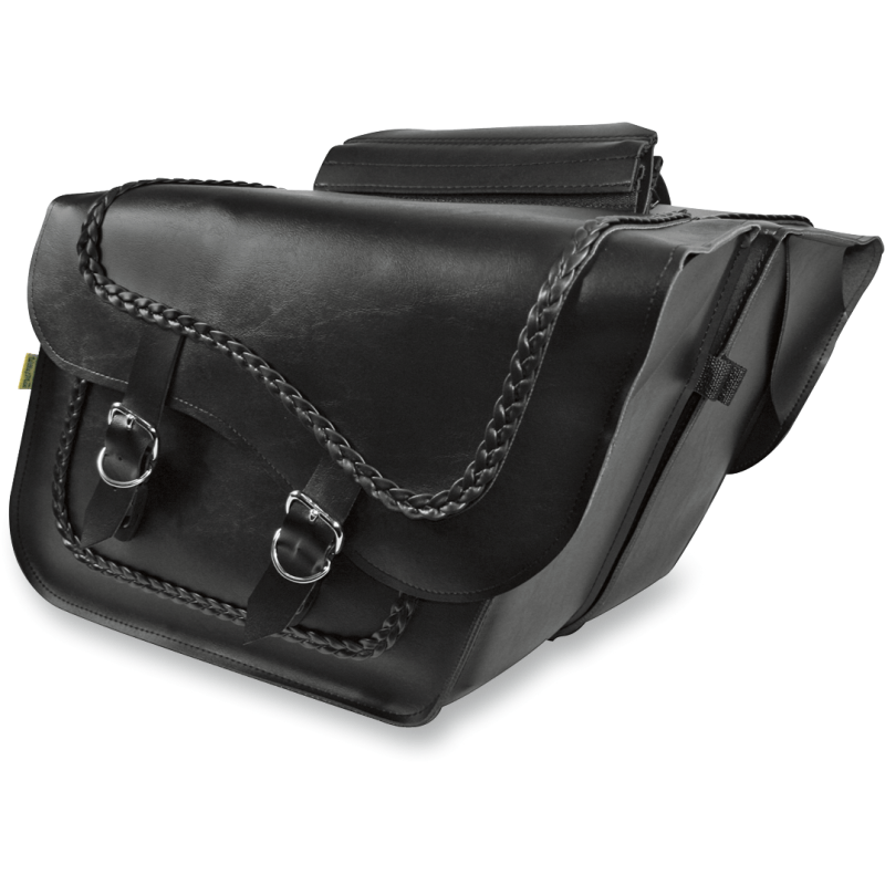 WILLIE & MAX LUGGAGE SADDLEBAG BRAIDED FLEETSIDE SLANT (58709 - 20) - DRIVEN Canada's Powersports 58709 - 20