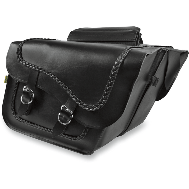 WILLIE & MAX LUGGAGE SADDLEBAG BRAIDED FLEETSIDE SLANT (58709 - 20) - DRIVEN Canada's Powersports 58709 - 20