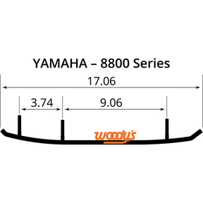 WOODY'S 6 " X 60" TURNING 1 1/2" END PAD (YAM MTN SKI) (TYV4 - 8800 - 1) - DRIVEN Canada's Powersports TYV4 - 8800 - 1