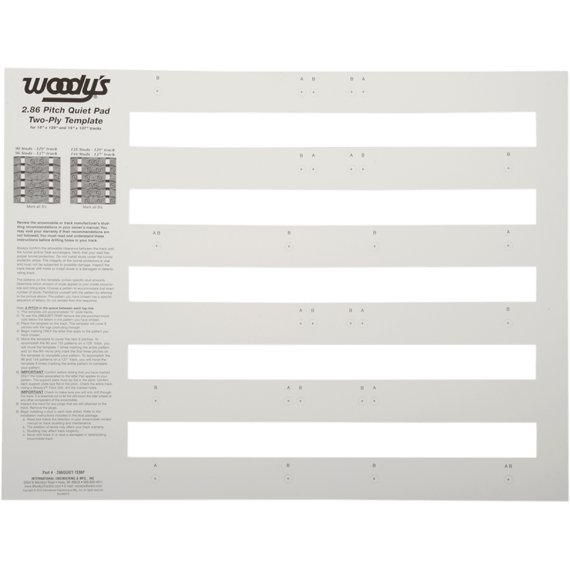 WOODY'S TEMPLATE 2.86P QUIET (286QUIET - TEMP - 1) - DRIVEN Canada's Powersports 286QUIET - TEMP - 1