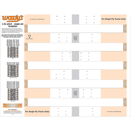 WOODY'S TEMPLATE STUDDING 2.86PT (286S - TEMP - 2 - 1) - DRIVEN Canada's Powersports 286S - TEMP - 2 - 1