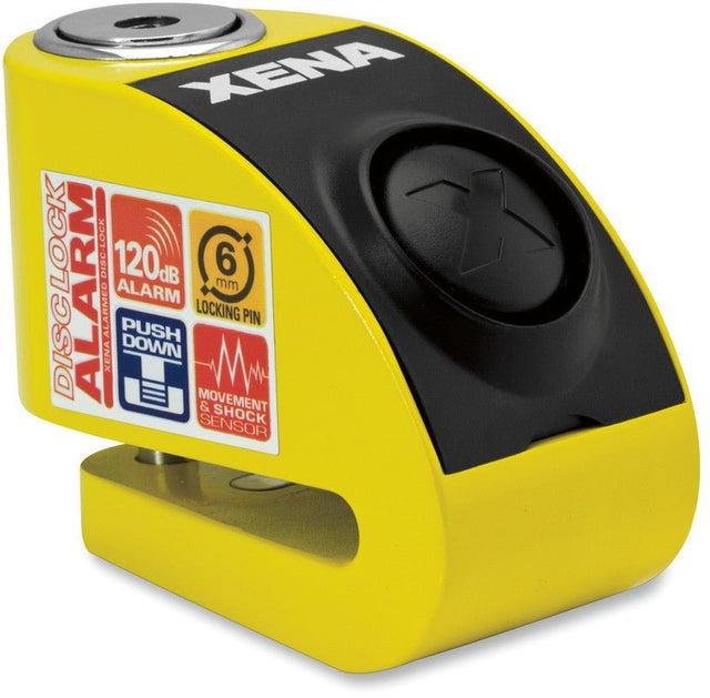 XENA XZZ6 DISC LOCK WITH ALARM 6MM PIN (XZZ6L - Y) - DRIVEN Canada's Powersports 87684600263XZZ6L - Y