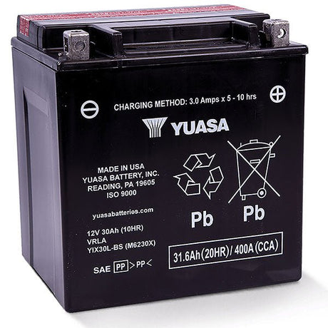YUASA BATTERY MAINTENANCE FREE AGM HIGH PERFORMANCE (YUAM6230XPW) - DRIVEN Canada's Powersports 048493623054YUAM6230XPW